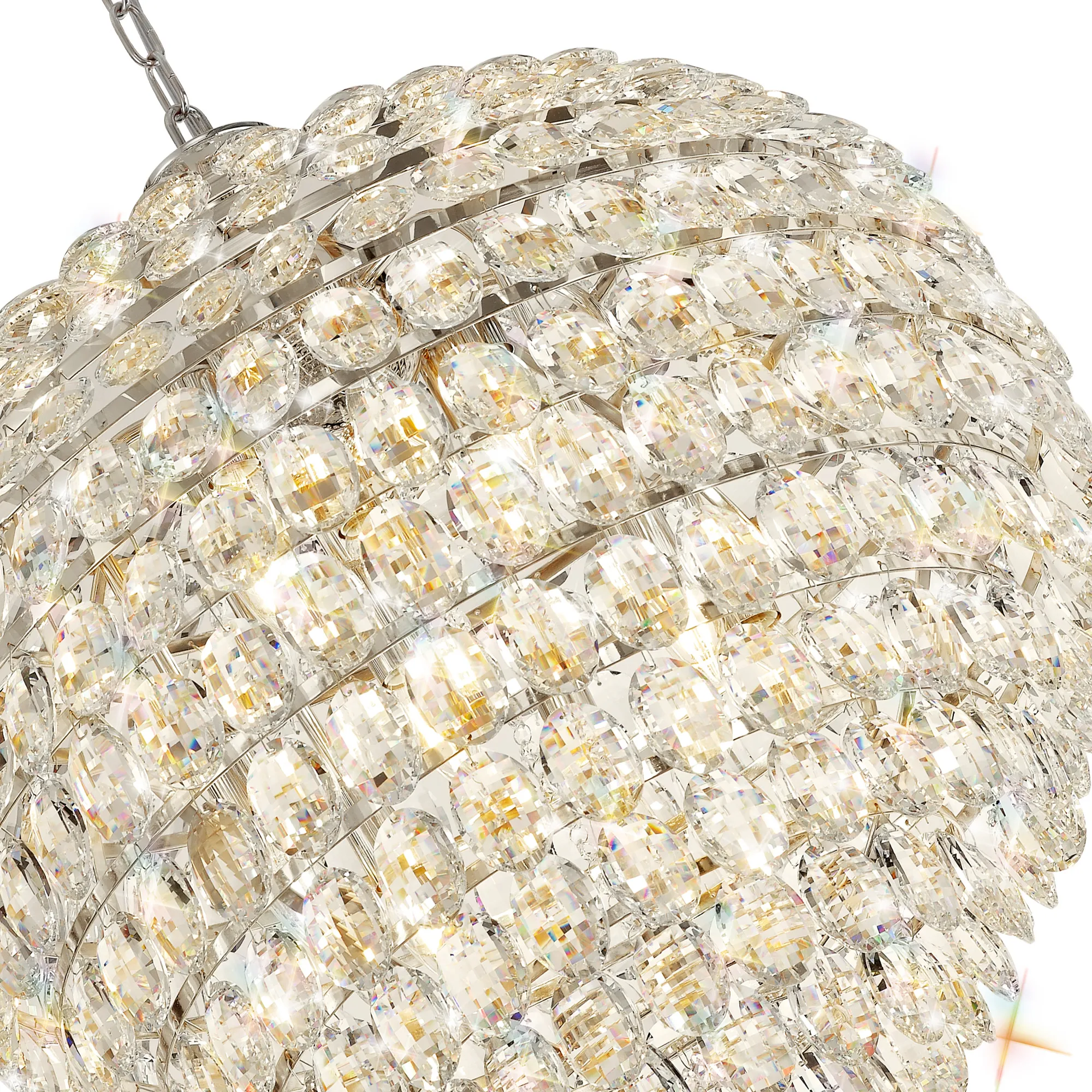 Coniston Pendant 12 Light (29.2kg) Polished Chrome IL32808  Diyas Coniston Polished Chrome